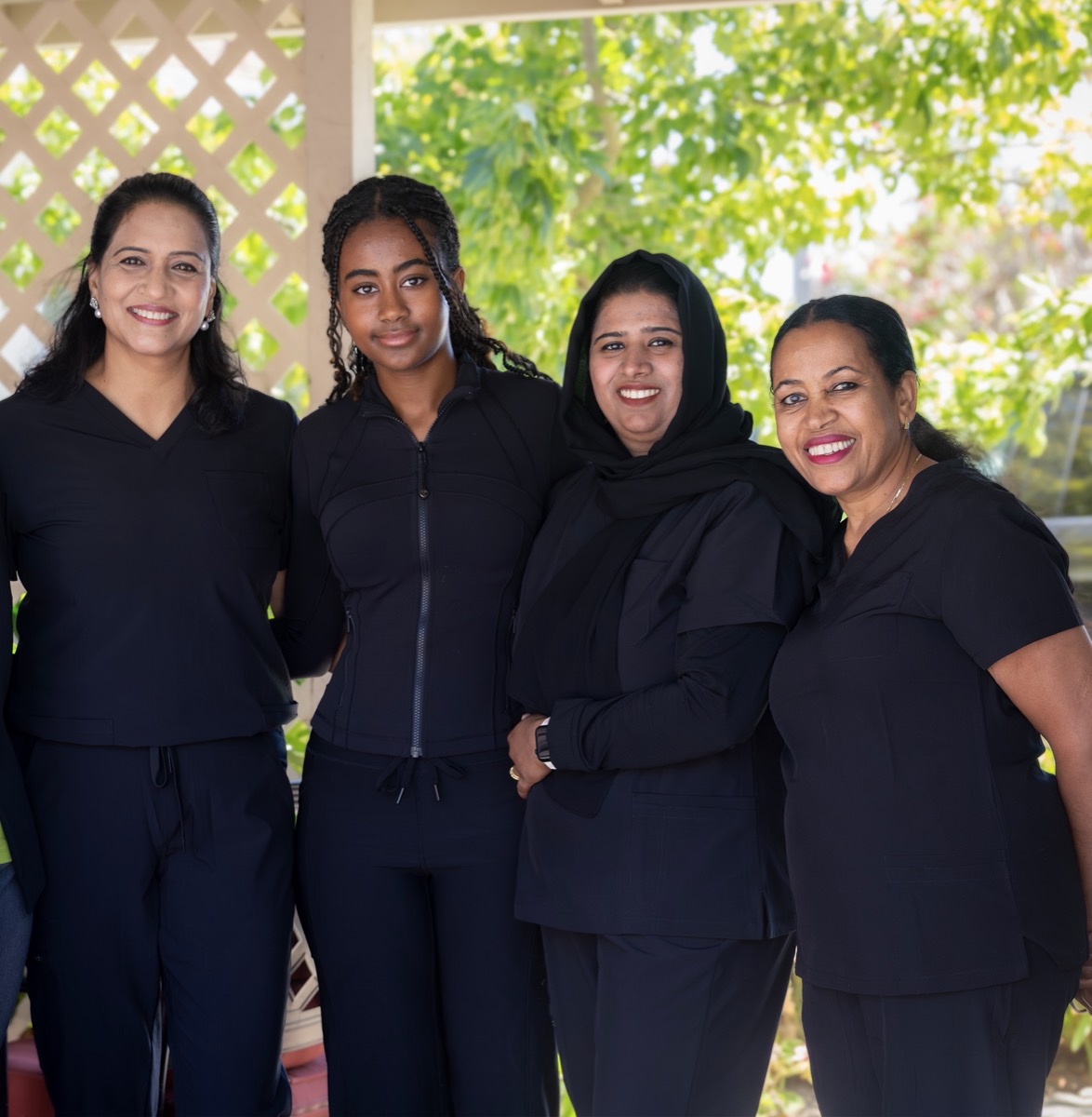 The Smiles for Life Dental Group team outside their Santa Clara office