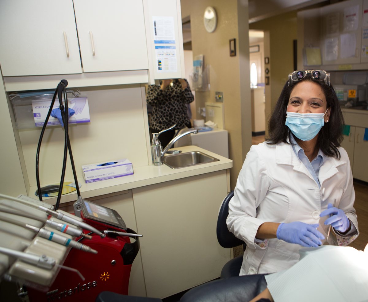 Dr. Pooja Goel using the Waterlase laser at Smiles for Life Dental Group